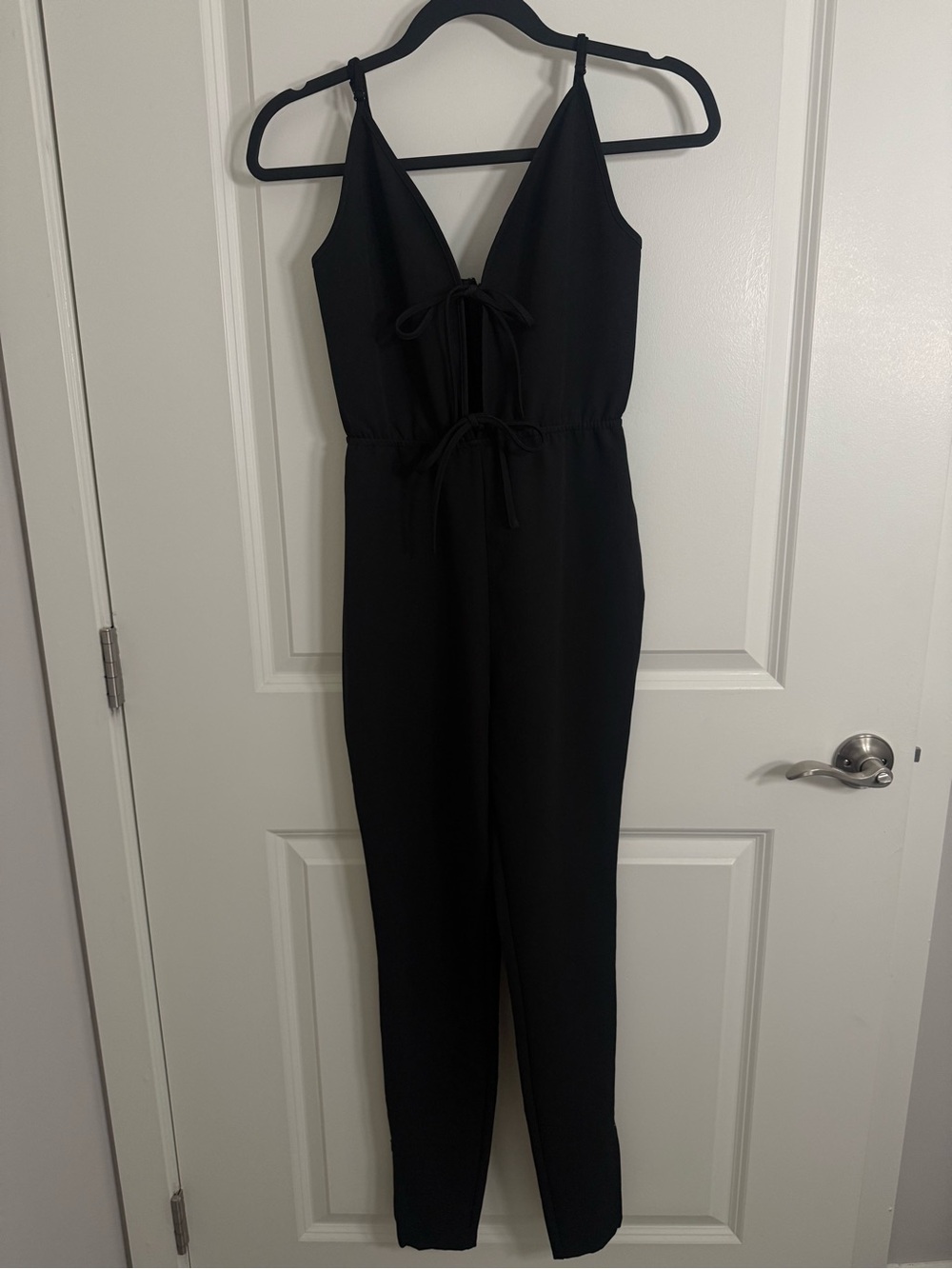 Classic Black V-Neck Jumpsuit